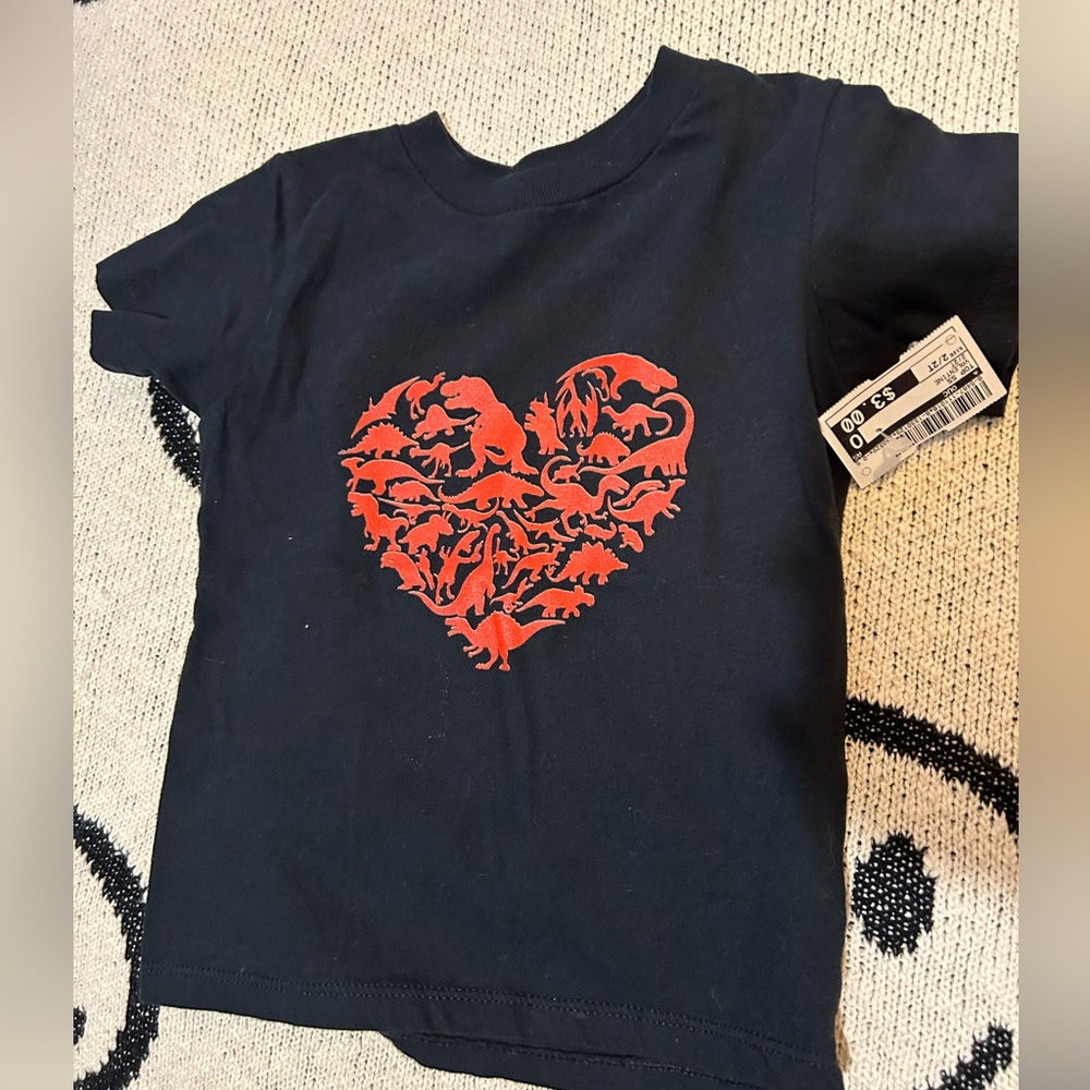 24m Dino Heart shirt